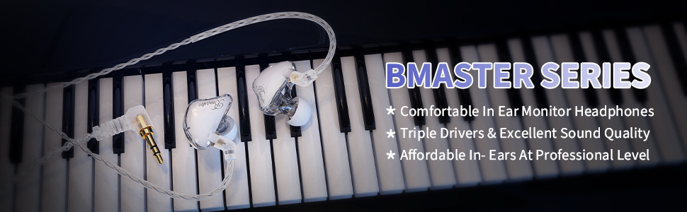 Noise Cancelling Triple Drivers Wired Earphones with 2 MMCX Detachable Cables